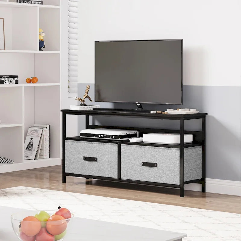 Mobile TV multi-funzione e cassettiera per camera da letto con 2 cassetti - 106,68 cm