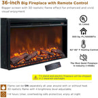 Farmhouse Fireplace TV Stand for 80 Inch TV, Entertainment Center