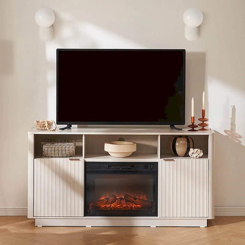 Mobile TV con caminetto elettrico Mopio Brooklyn 59