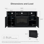 Mopio Brooklyn 59 Electric Fireplace TV Stand