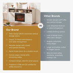 Mopio Brooklyn 59 Electric Fireplace TV Stand