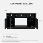 Mopio Brooklyn 59 Electric Fireplace TV Stand