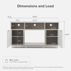 Mopio Brooklyn 59 Electric Fireplace TV Stand