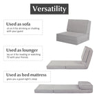 Costway Convertible Fold Down Chair Flip Out Lounger Sleeper Bed Couch