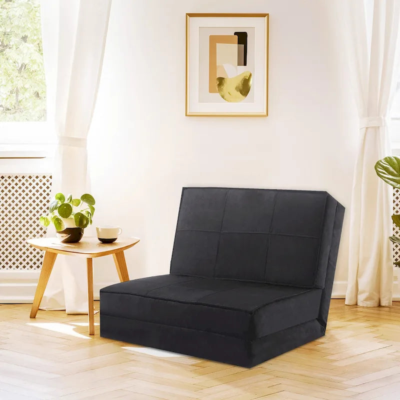 Costway Convertible Fold Down Chair Flip Out Lounger Sleeper Bed Couch