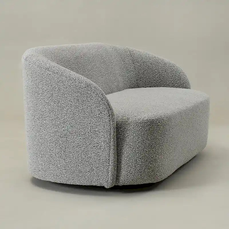 KINWELL Sherpa Upholstered Loveseat Boucle Sofa Couch, 68W