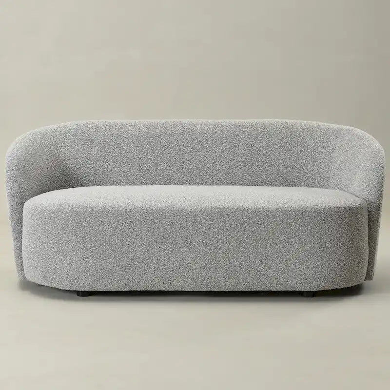 KINWELL Sherpa Upholstered Loveseat Boucle Sofa Couch, 68W