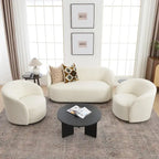 KINWELL Sherpa Upholstered Loveseat Boucle Sofa Couch, 68W