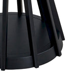 5 Pcs Solid Wood Dining Table Set, Round Kitchen Furniture Set with Wooden Pedestal Kitchen Table and 4 Upholstered Chairs