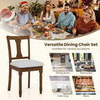 4-Piece Upholstered Dining Chair Set with Storage Seats, Wooden Frame