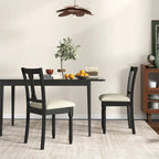 4-Piece Upholstered Dining Chair Set with Storage Seats, Wooden Frame