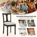 4-Piece Upholstered Dining Chair Set with Storage Seats, Wooden Frame