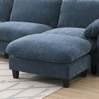 U-Shaped Sectional Sofa Indoor Chaise Lounge w/ USB & Type-C Charger