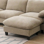 U-Shaped Sectional Sofa Indoor Chaise Lounge w/ USB & Type-C Charger