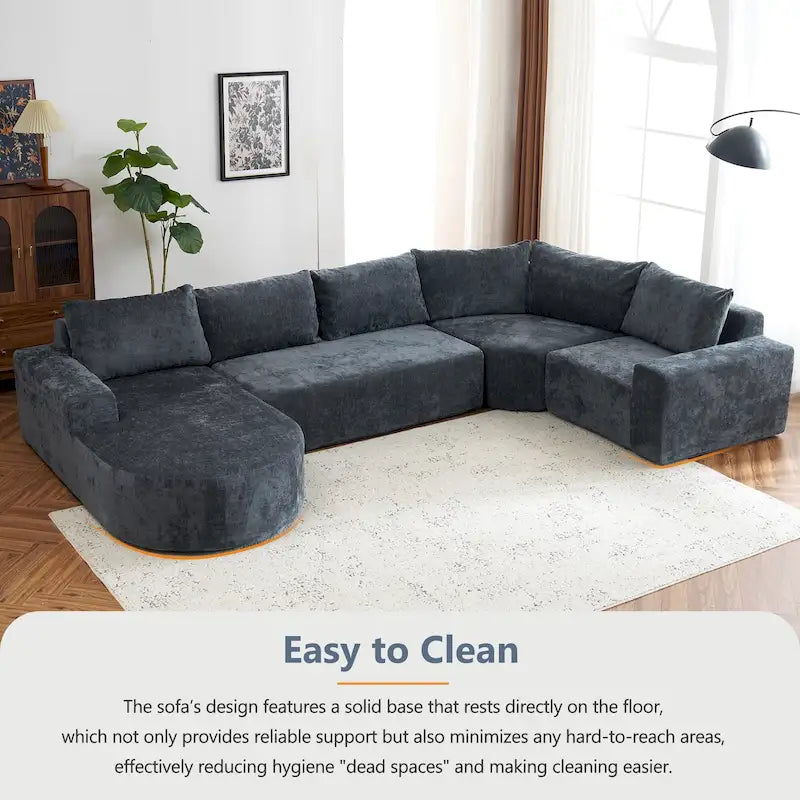 Modular Sectional Sofa Living Room Floor Couch Chaise Lounge