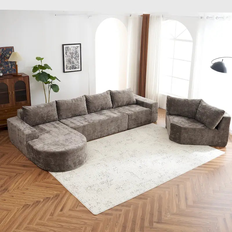 Modular Sectional Sofa Living Room Floor Couch Chaise Lounge
