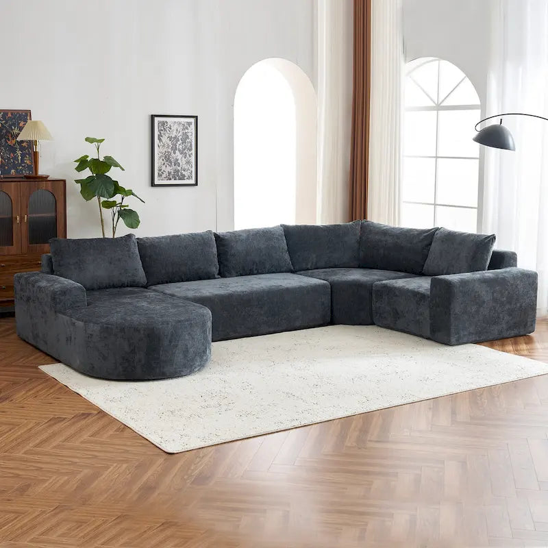 Modular Sectional Sofa Living Room Floor Couch Chaise Lounge