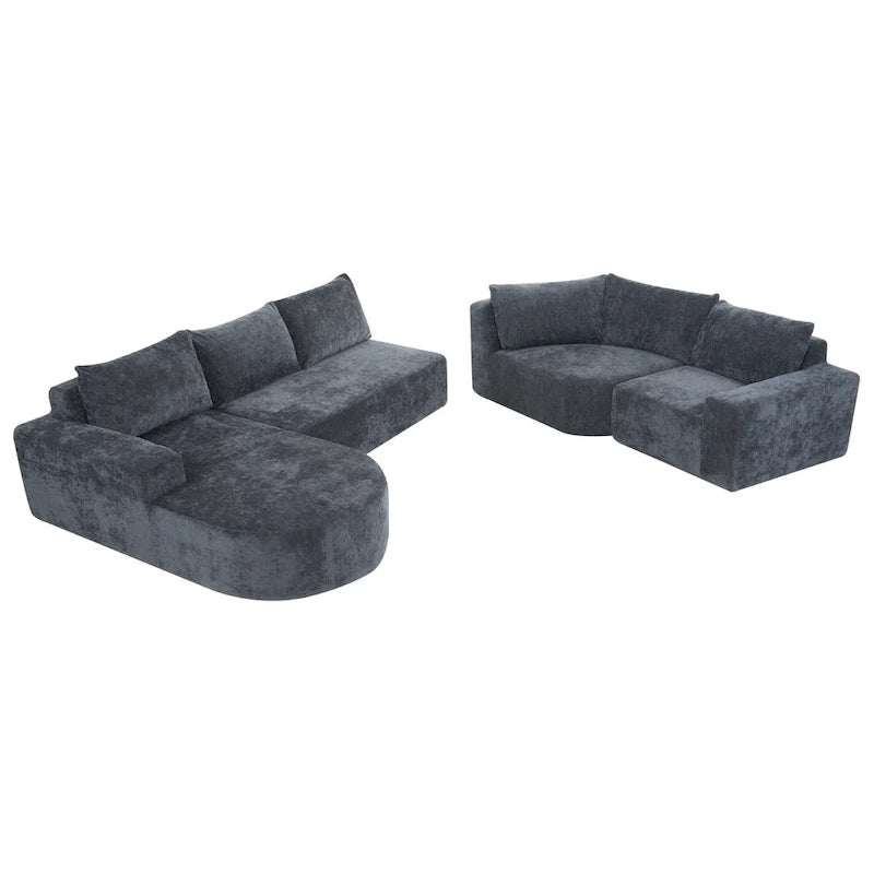Modular Sectional Sofa Living Room Floor Couch Chaise Lounge