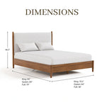 Furniture of America Beau Midcentury 3-Piece Boucle Platform Bedroom Set