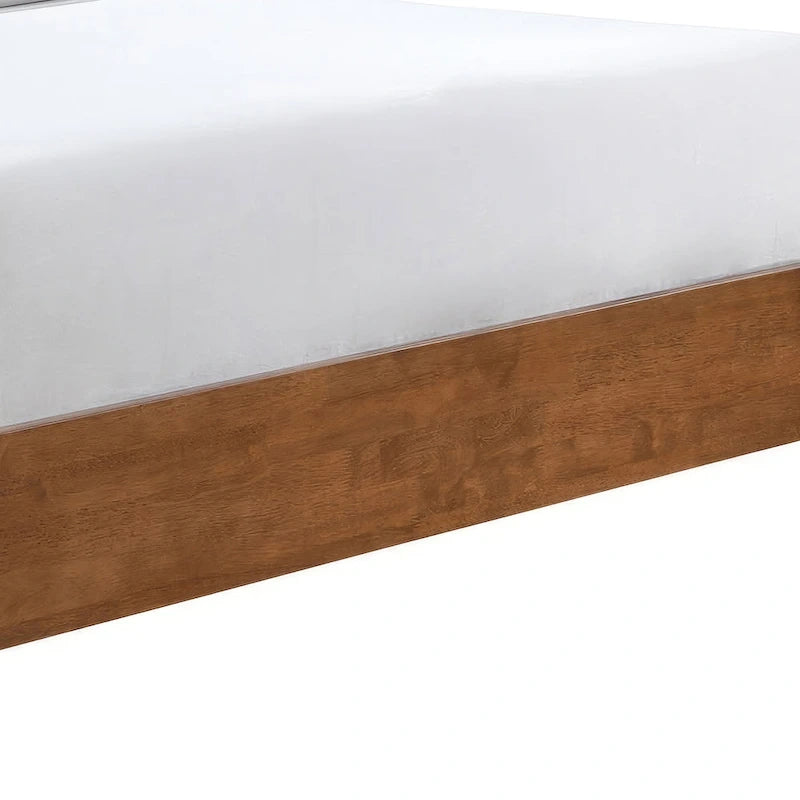 Furniture of America Beau Midcentury 3-Piece Boucle Platform Bedroom Set