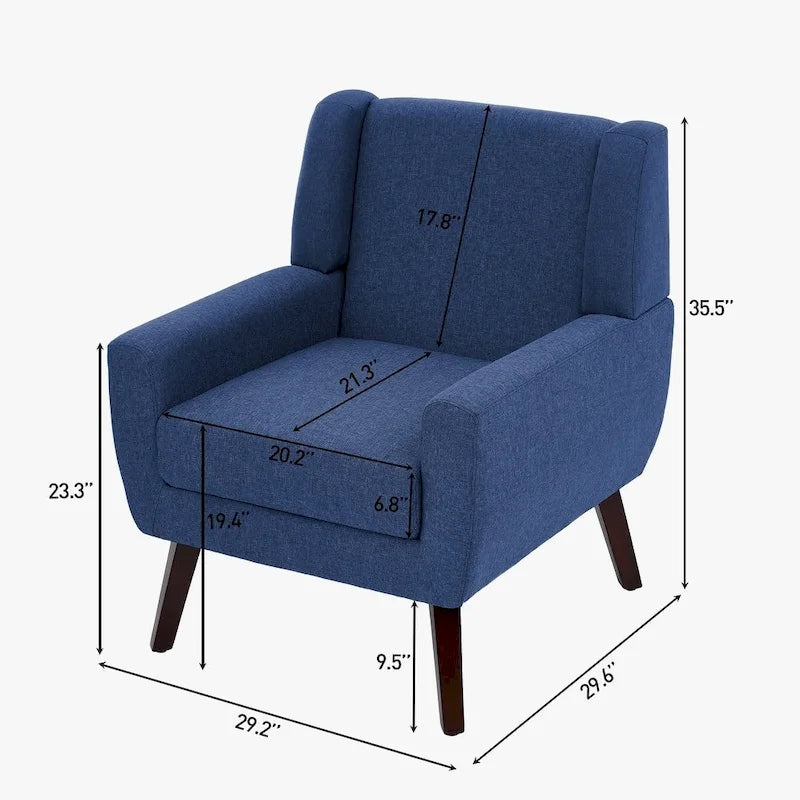Set di 2 Poltrone Accent a Pozzetto - Rivestite in Poliestere