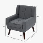 Set di 2 Poltrone Accent a Pozzetto - Rivestite in Poliestere