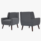 Set di 2 Poltrone Accent a Pozzetto - Rivestite in Poliestere