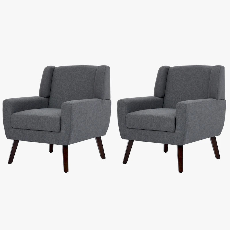 Set di 2 Poltrone Accent a Pozzetto - Rivestite in Poliestere