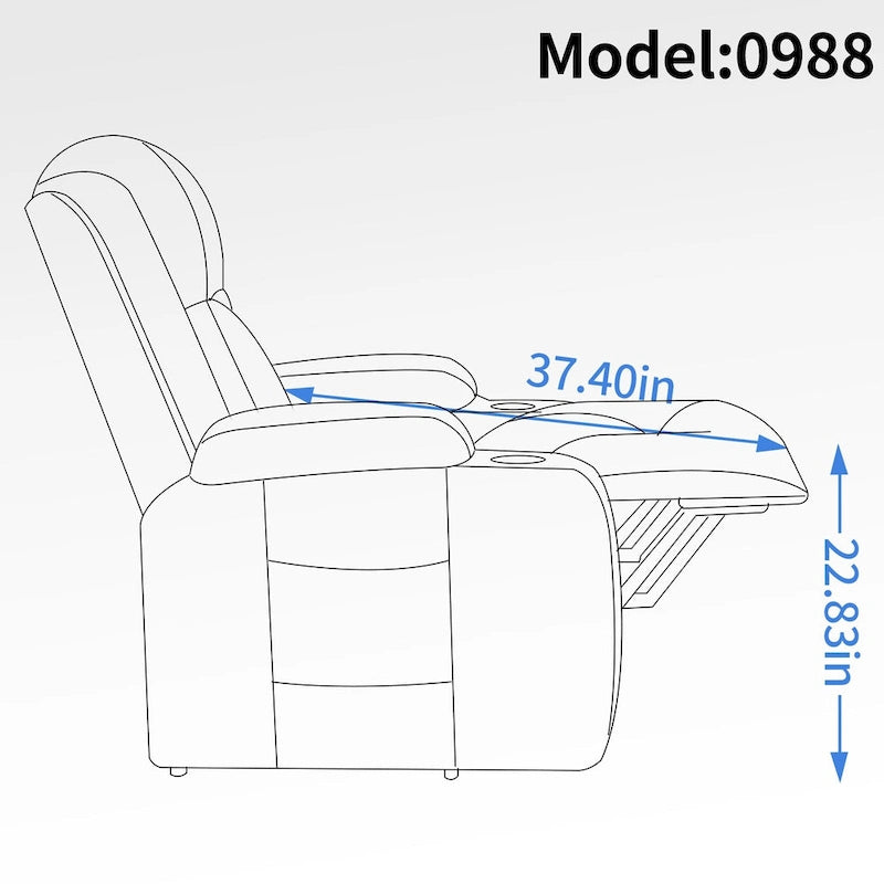 Infinite Position Power Lift Recliner with Massage and Heat, Dual USB Ports, Cup Holders, Side Pockets, Ideal for Seniors