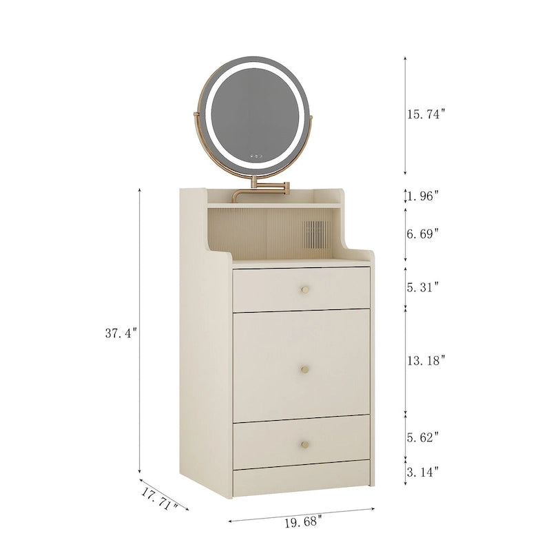 Toeletta 3 in 1 con specchio e luce