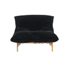Bean Bag Accent Chair Large Plush Bean Bag Lounger with Solid Wood Frame Comfy Lounge Chair with Down Filling