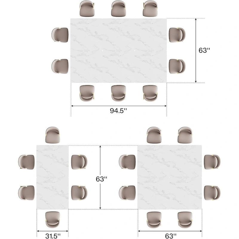 Rustic Brown Square Dining Table for 2-4 People with Black Metal Frame