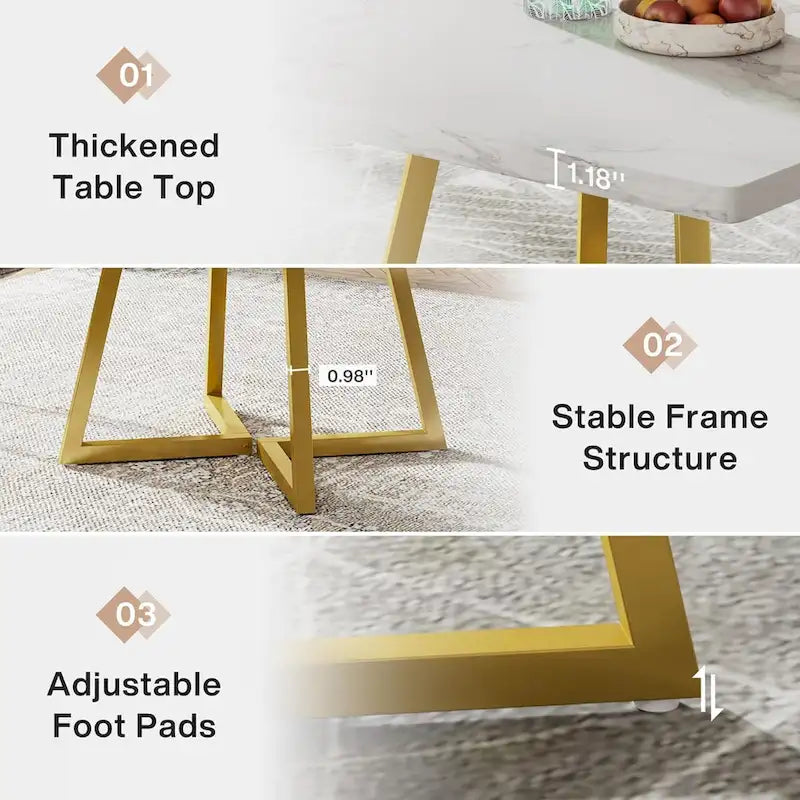 Rustic Brown Square Dining Table for 2-4 People with Black Metal Frame