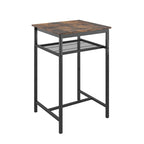 Modern 3-Piece Dining Set with Square Table, Partition & 2 Bar Stools