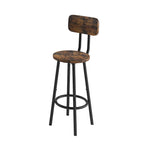 Modern 3-Piece Dining Set with Square Table, Partition & 2 Bar Stools