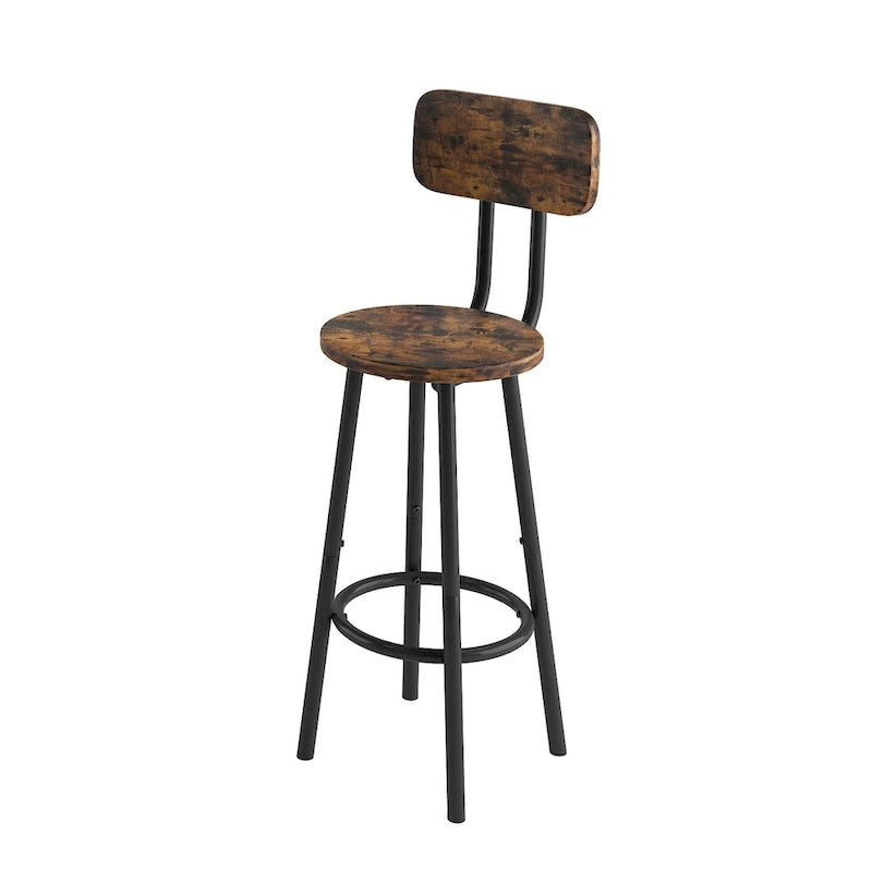 Modern 3-Piece Dining Set with Square Table, Partition & 2 Bar Stools