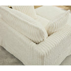 Modern 47.8 Upholstered Oversized Chaise Longue Chair with Ottoman and Pillows