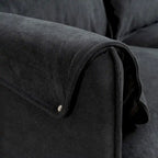 Convertible L-Shaped Sectional Sofa with Storage & Ottoman