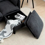 Convertible L-Shaped Sectional Sofa with Storage & Ottoman