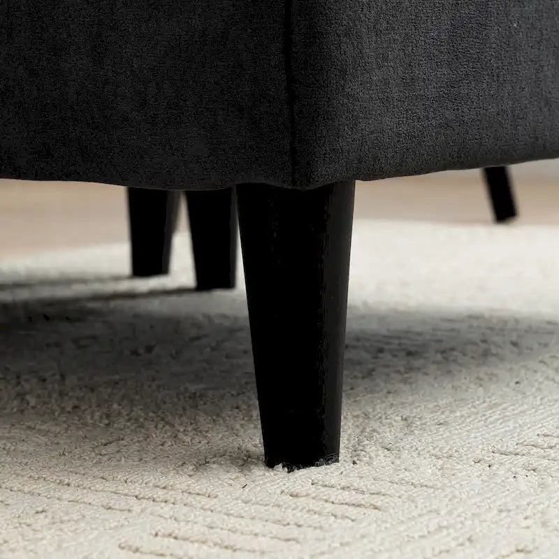 Convertible L-Shaped Sectional Sofa with Storage & Ottoman