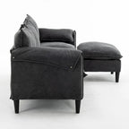 Convertible L-Shaped Sectional Sofa with Storage & Ottoman