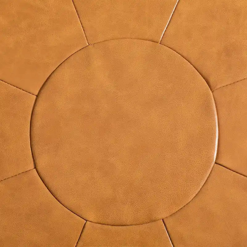 34.5 W Full-Grain Genuine Italian Leather Ottoman Set of 2