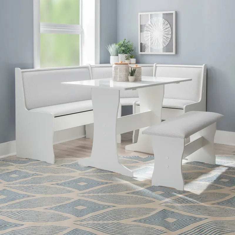 Set da Pranzo con Angolo Panca Sedley Farmhouse con Contenitore