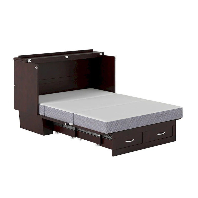 Mobile letto a scomparsa Monroe con materasso in memory foam da 6 pollici