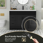 Mobile bagno 30/36/48 Wavy Line con lavabo e rubinetto