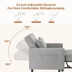 Divano letto trasformabile 3-in-1, Poltrona letto estraibile, Letto pieghevole convertibile per soggiorno