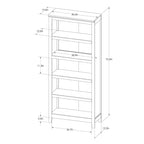 72 Carson 5 Shelf Bookcase - Threshold