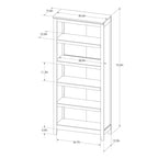 72 Carson 5 Shelf Bookcase - Threshold