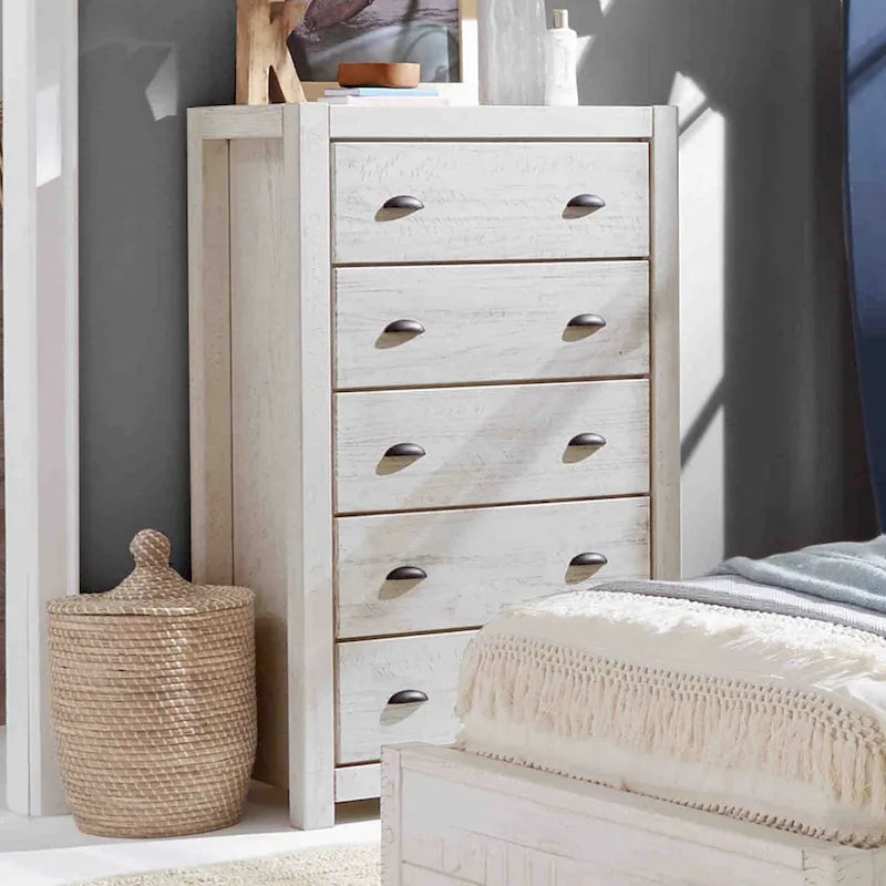 Grain Wood Furniture Montauk 5-drawer Solid Wood Chest