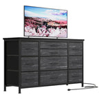 Comò da camera da letto con 10 cassetti grandi per mobile TV lungo 55 - 55 pollici